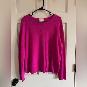 Jumper 1234 Pink textured 100% cashmere sweater size 8